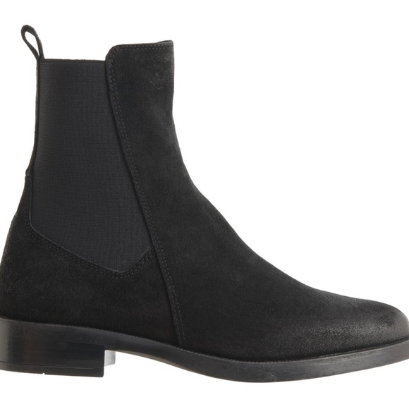 NWT EMANUELE CRASTO Made in Italy Chelsea Boots - Black Suede (For Women) - Picture 4 of 8